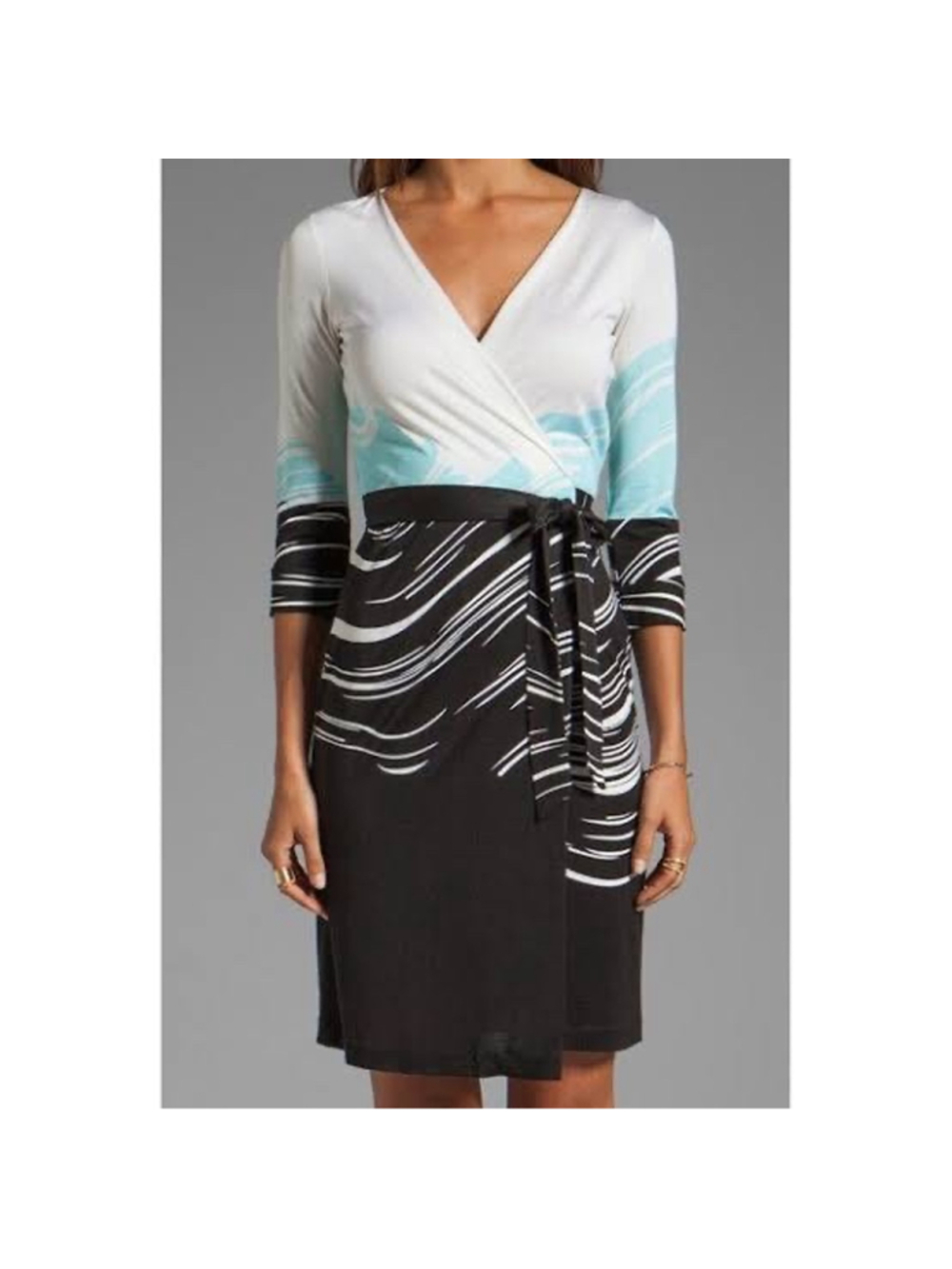 Diane von Furstenberg Julian Two Silk Jersey Wrap Dress Size 8 Career Church